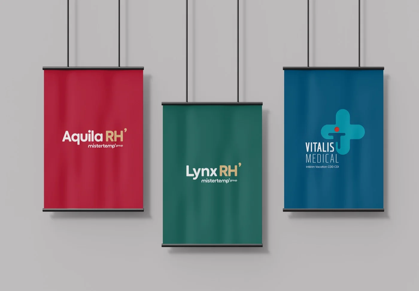Aquila RH, Lynx RH and Vitalis Médical banners
