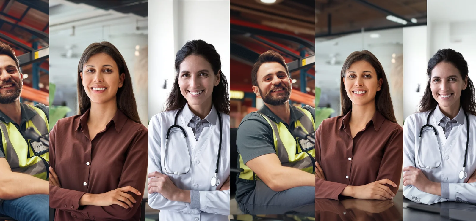 Trois profils du réseau : industrie, tertiaire et santé