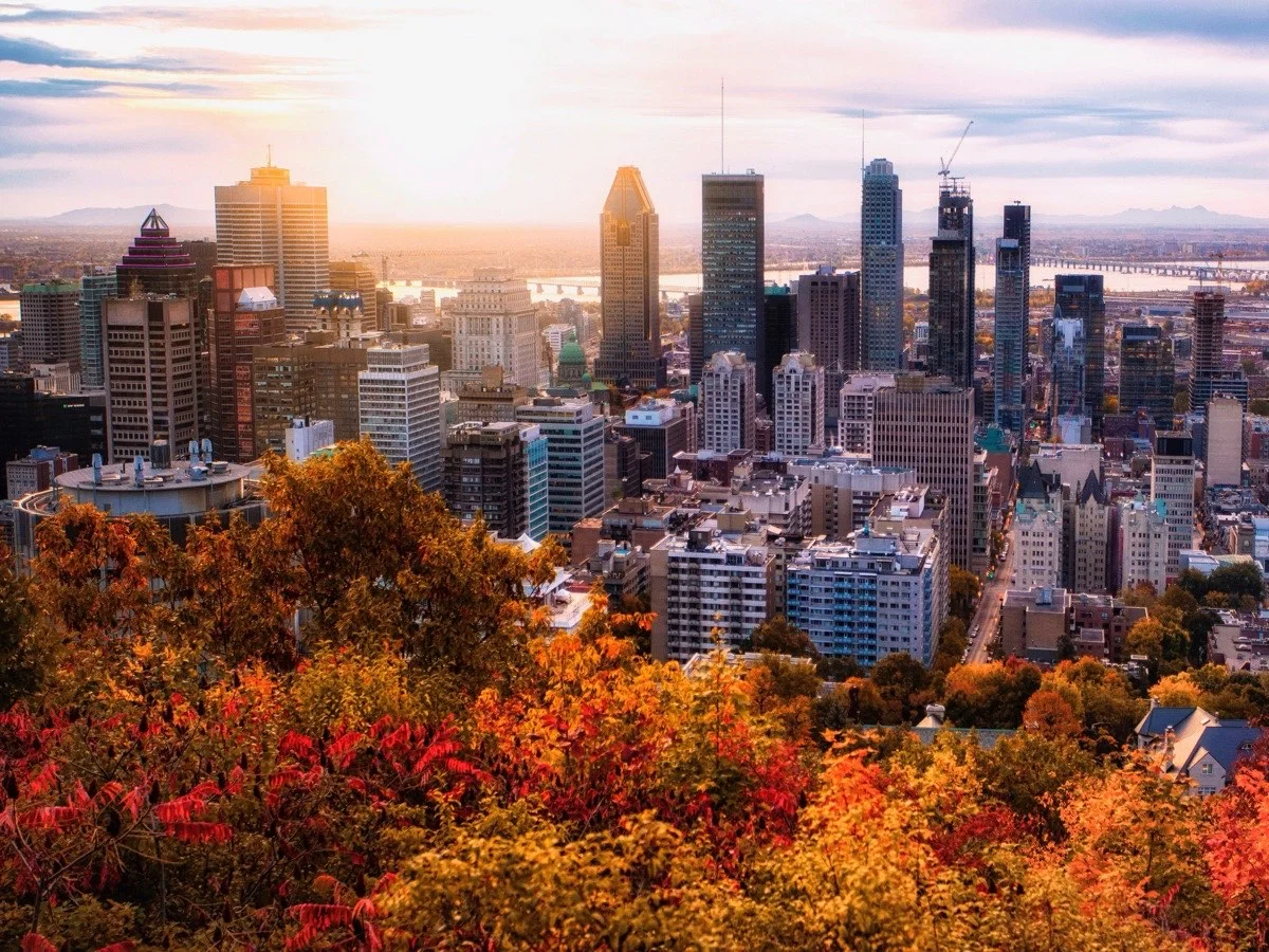 Montreal in autunno, vista dal Mont Royal
